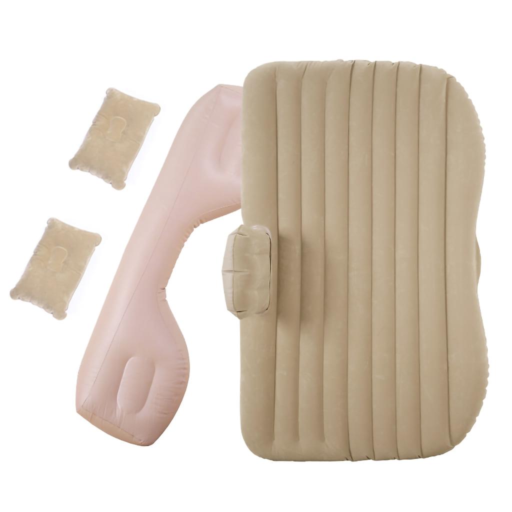Car Air Mattress Portable Inflatable Travel Bed Flocking Sleeping Pad for Camping SUV RV Truck