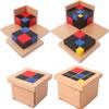 Montessori matematická výuková nádoba Binomická trinomiální Dřevěné hračky pro děti Senzorická hra Matematické výukové hračky Pro děti od 3 let Vzdělávací