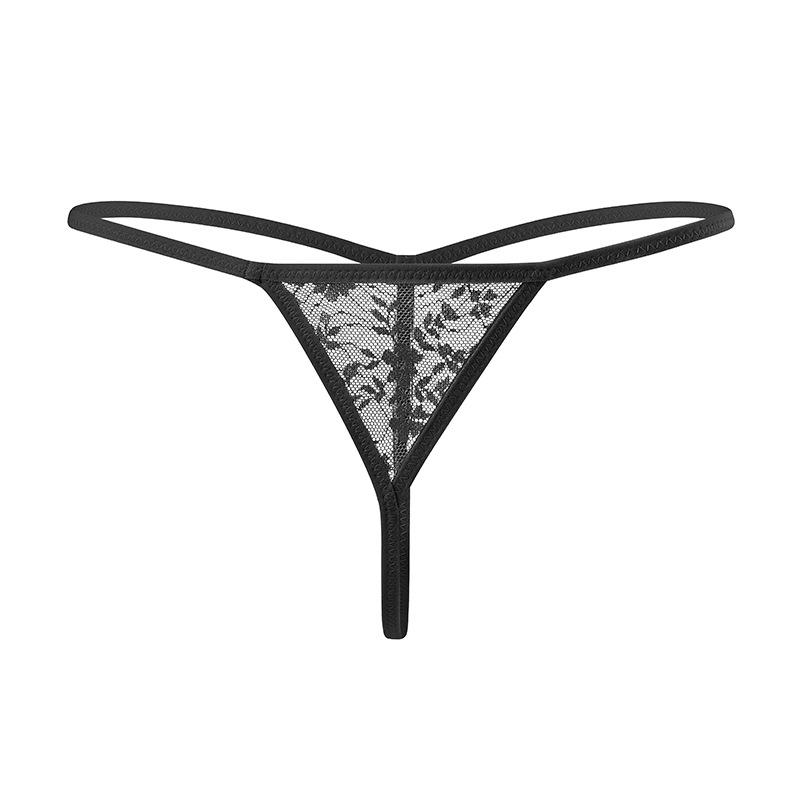 Tanga Europeo Transparente Sexy de Tiro Bajo para Mujer