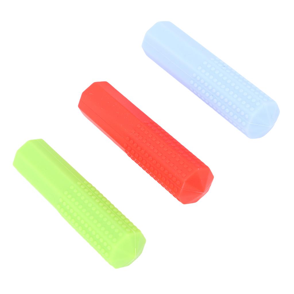 3 Stuks Pen- of Potloodgewichten Siliconen Comfortabele Grip Handschrift Hulp voor Kinderen 3 Kleuren