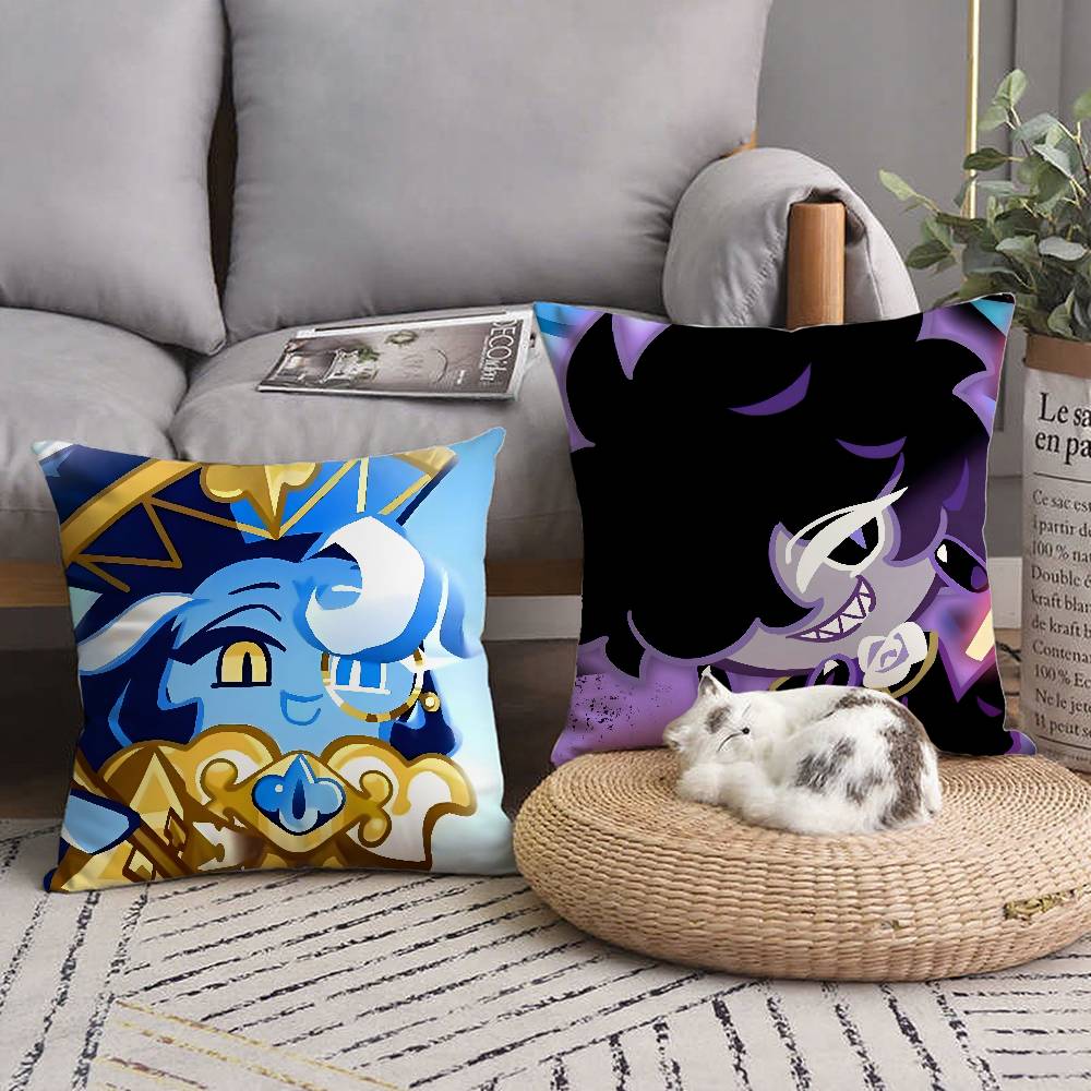 Game C-Cookie Run Kingdom Pillow Case Home Decor Throw For Sofa Bed Car Room Decor Gift Idea