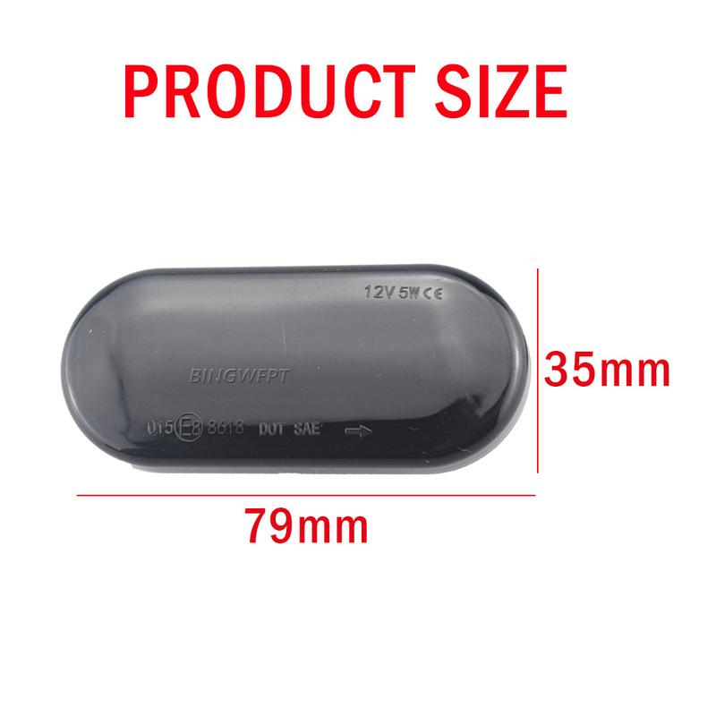 2PCS Dynamic Side Marker Light Side Signal Lights For SEAT Ibiza 6L 2002-2008 For VW Bora 1998-2005