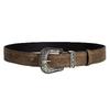 Spice Girl Brown Texture Niche Pin Buckle Belt Women'S Belt Print Pattern Belt Unisex
