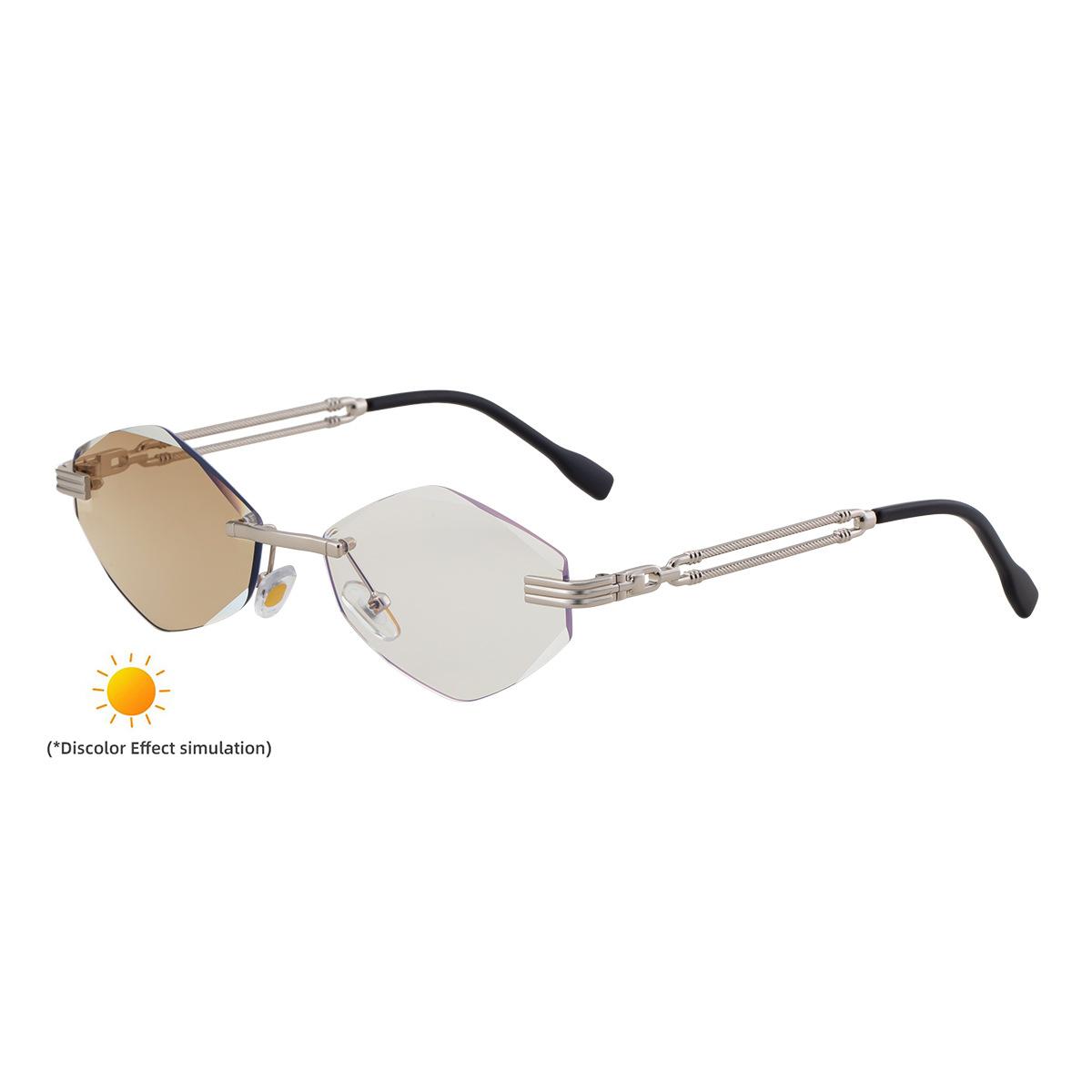 

JYL TS Women s Photochromic Rimless Polygon - Unique Sun Shades WF-5G298 c-4004 болюс