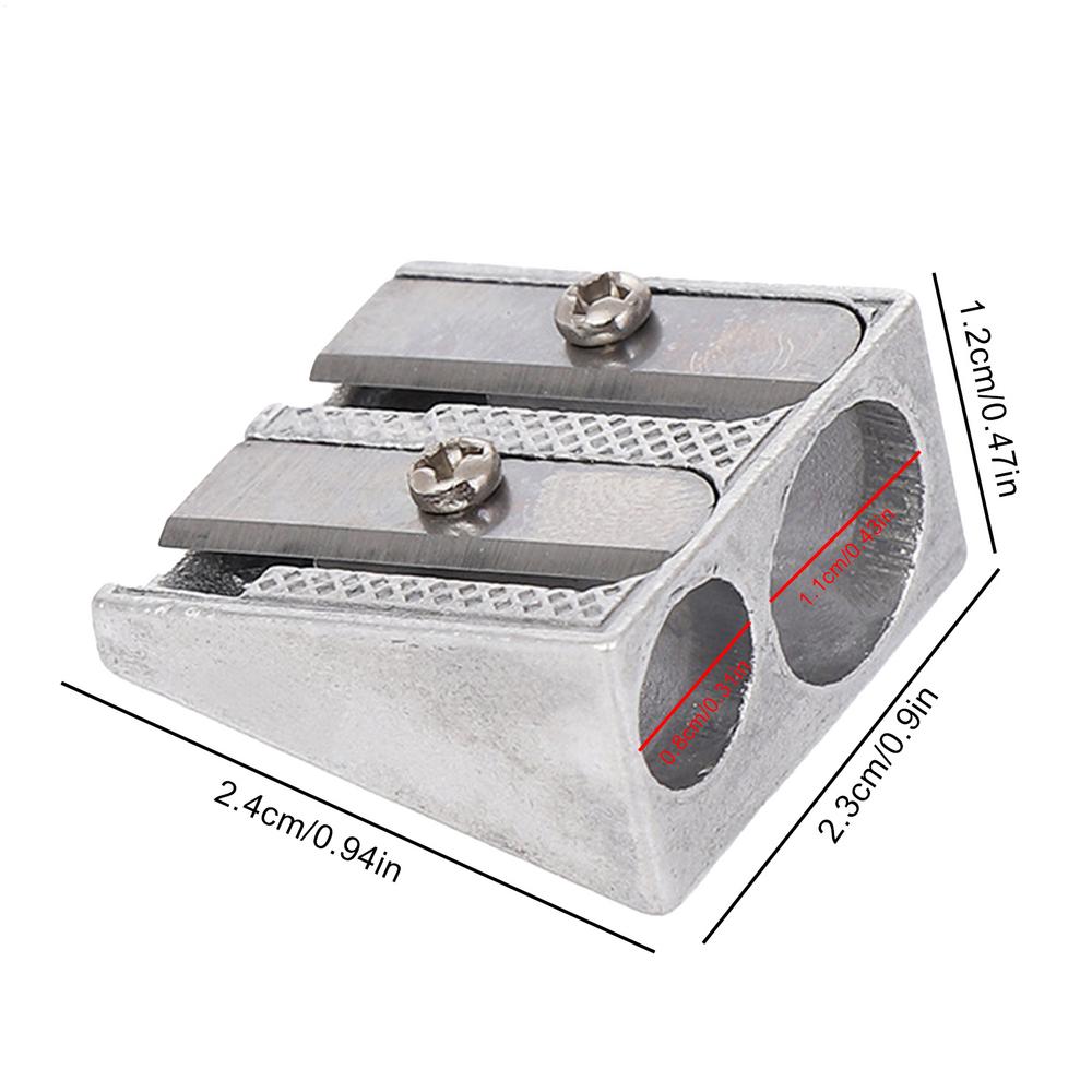 4/8/12pcs Manual Pencil Sharpener Metal DualHole Cosmetic Pencil Sharpener Anti-Break Lead Sharpener Homeschool Sharpeners