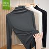 Silkbay Women's Slim-Fit Mock Neck Long Sleeve T-Shirt
