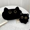 New Black Cat Plush Pencil Case Cartoon Animal Doll Pen Bag Large Capacity Stationery Storage Bag School Supplies Cosmetic Bag