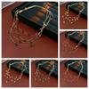 Elegant Vintage Rhinestone Necklace Exquisite Colored Crystal Necklace  Women