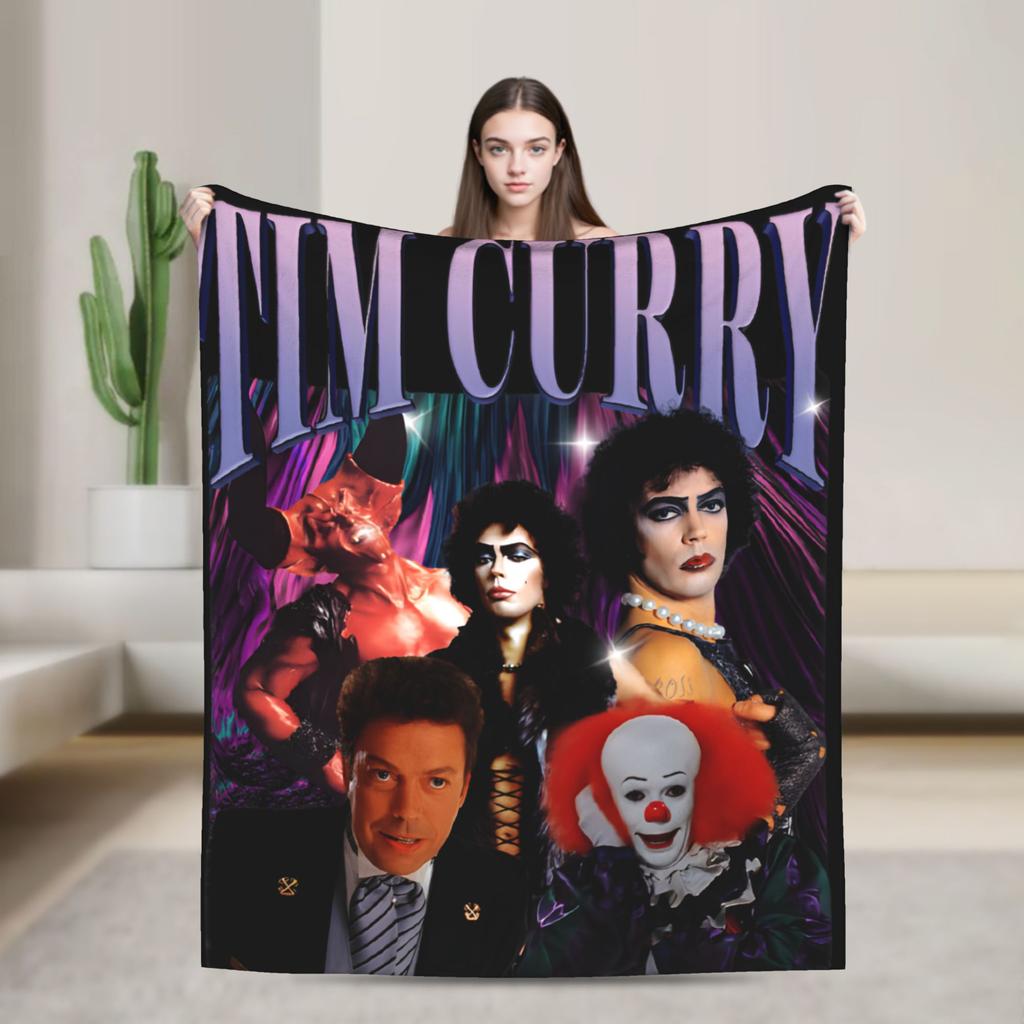 Rip Tim Curry Gift Blanket For Men Women Ultra Soft  Throw Blankets For Bed 50X60 Inches Multiple Sizes