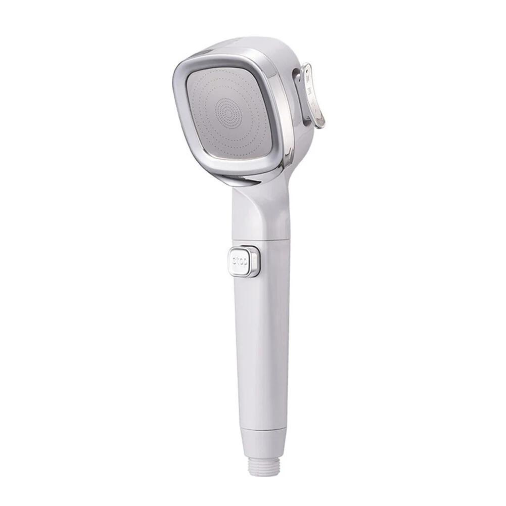 

Enjoy a Customizable Shower Experience with the 4 Modes High Pressure Shower Head and Adjustable Spray Patterns білий