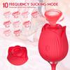 QiiAii Rose Shape Sucking Vibrator Dildos Vagina Massage Double Heads Vibrator Sex Toys for Women Nipple Sucker Clitoris Stimulation