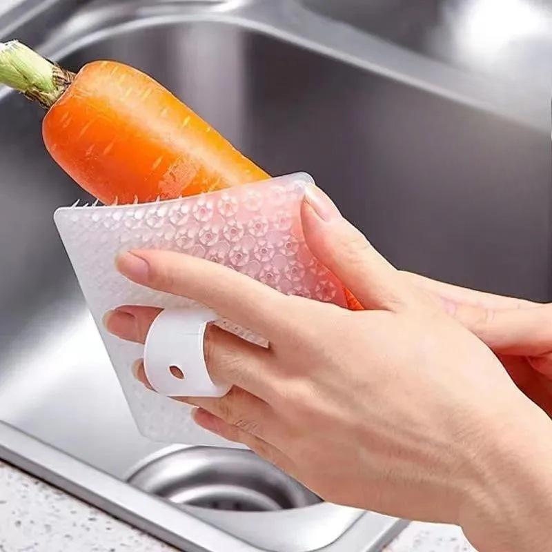 Multifunctional Brush Household Kitchen Cleaning Brush Rag Filter Silicone Pot Brush Dishwashing Kitchen Fruit Vegetable Washing Brush