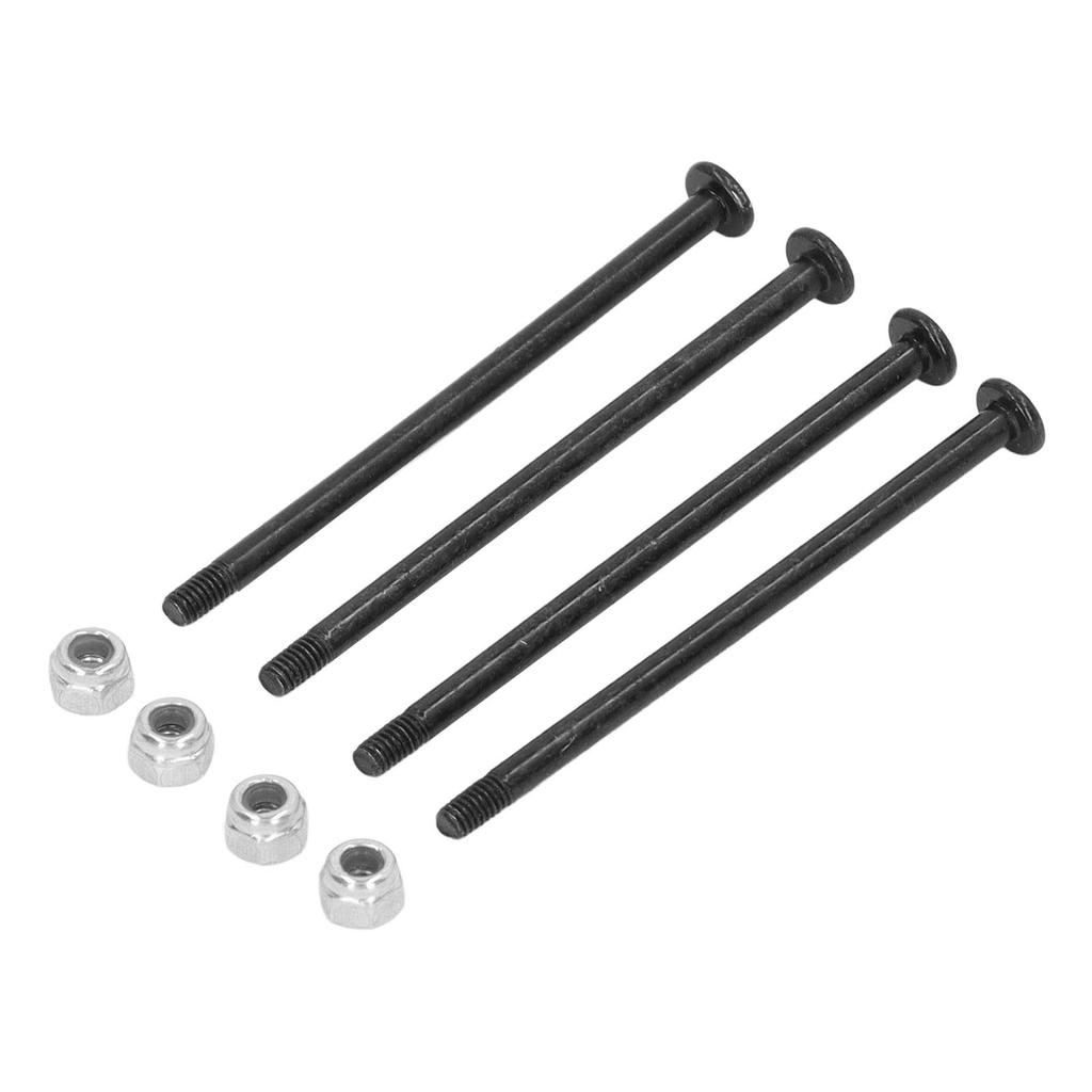 4 szt. Zestaw śrub do samochodu RC Stalowy Czarny Srebrny Nakrętki Akcesoria do samochodu zdalnie sterowanego dla WLtoys 144010