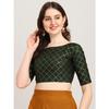 Hermosa Blusa de Trabajo Tejida en Jacquard Ropa para Fiesta de Boda India Choli Cosido