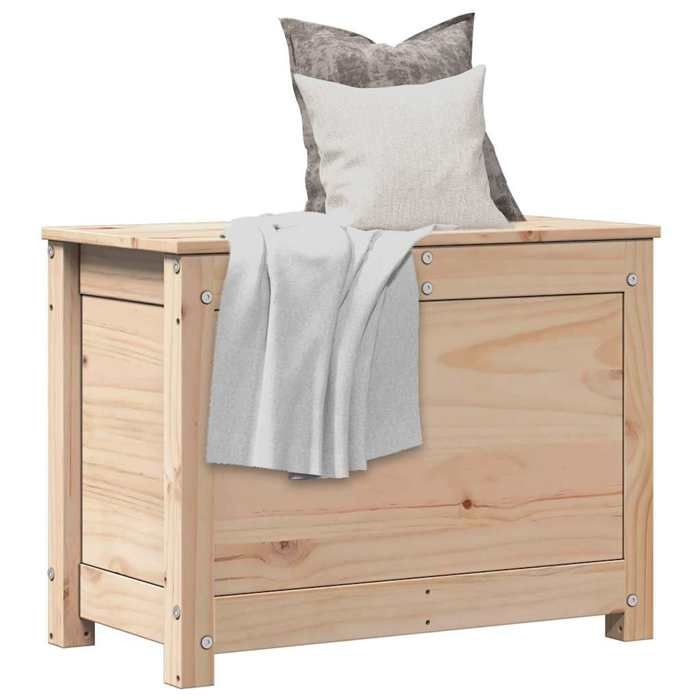 823544 vidaXL Storage Box 60x32x45.5 Cm Solid Pine Wood