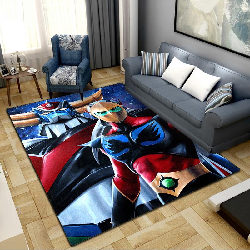 Goldorak Robot Carpet Rug for Living Room Bedroom Home Sofa Decoration,Kids play Non-slip Floor Mat