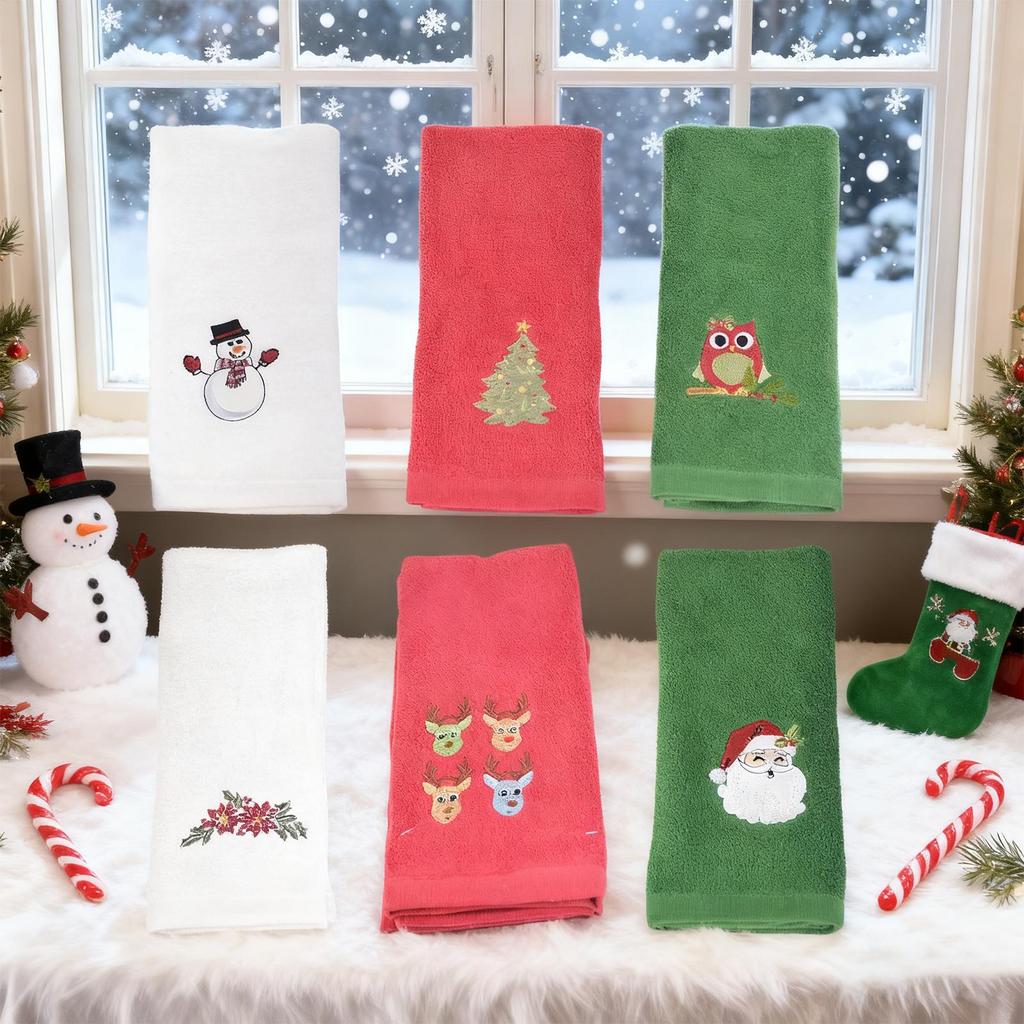 Christmas Hand Towels For Bathroom Skin-Friendly Handkerchief Christmas Tree Dish Hand Towels For Beach Trips Hiking Gardening
