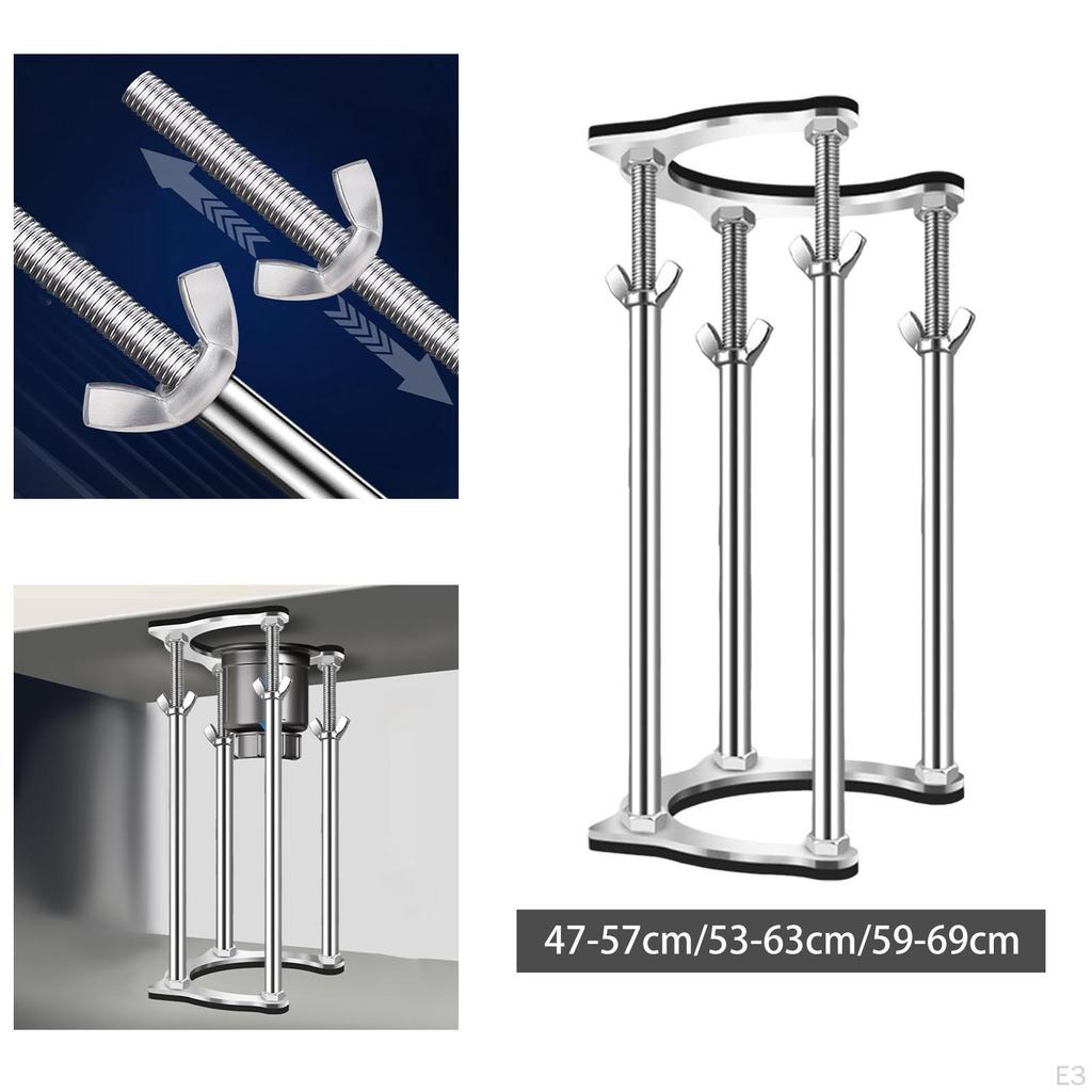 Verstellbare Untertisch-Stützkonsole 6 cm Innendurchmesser Tragfähigkeit 200 kg für Wandmontage-Waschbecken