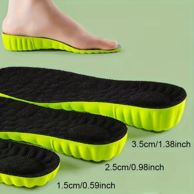 1 Pair of Height Increasing Insoles Men'S Inner Height Increasing Sweat Absorbing Women'S Sports Shock-Absorbing Anti Slip Height Increasing Insoles