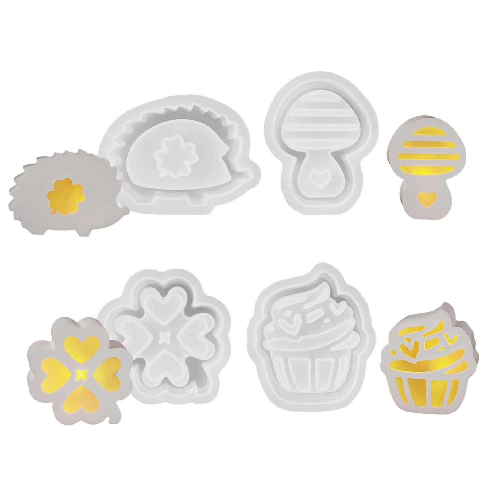 

Форма для настольного украшения Гибкая силиконовая форма для полых силуэтов Атмосферный свет Фестиваль Домашнее украшение Форма