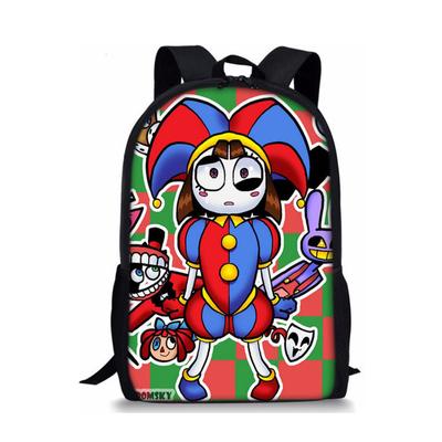 The Amazing Digital Circus Magical Digital Circus Student Backpack SchoolBag Fashionable Simple Pencil Case Shoulder Bag Mochila