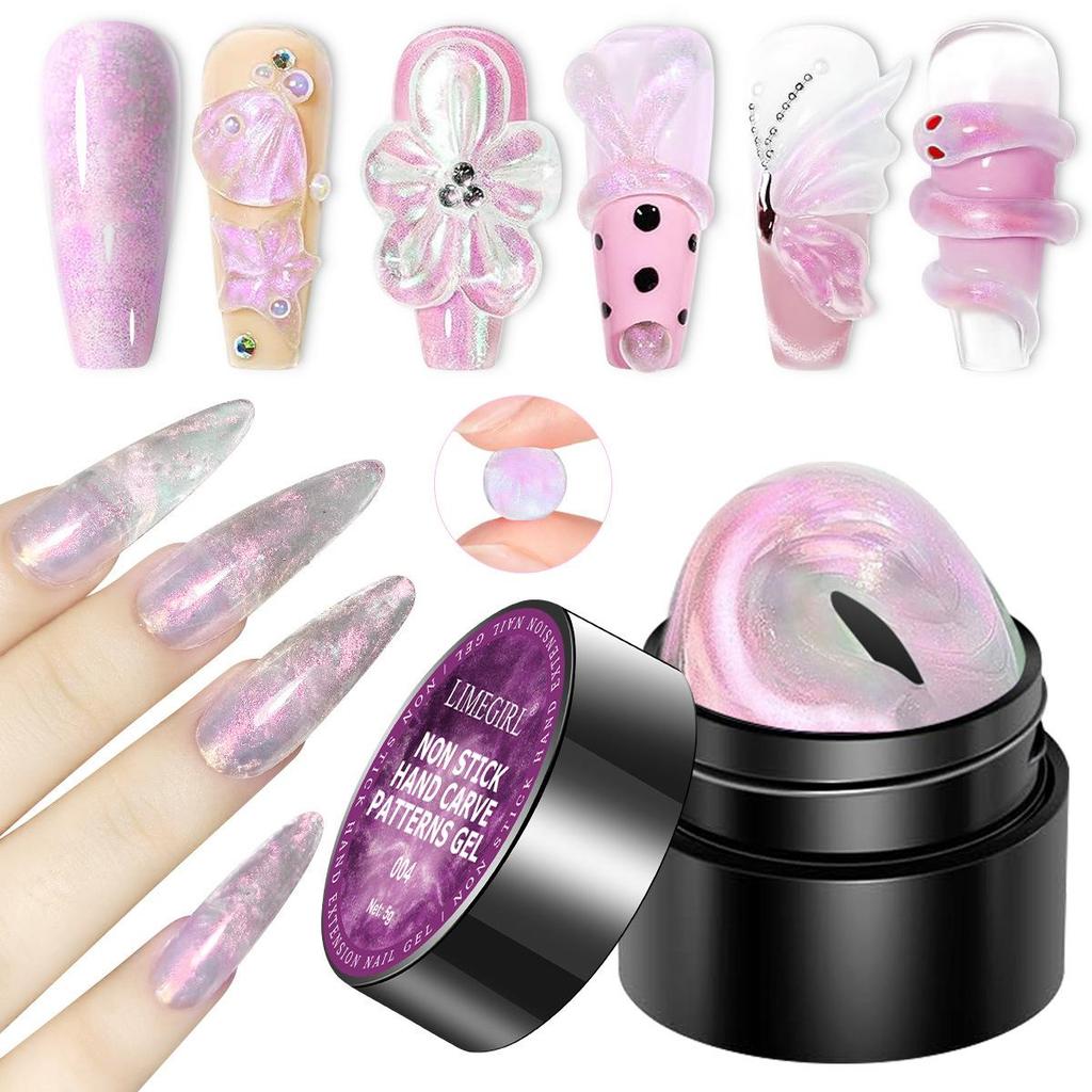 Solid Nail Gel Kit - Non Sticky Hard Gel Builder for Extensions