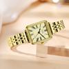 Vintage Roman Solid Stainless Steel Women'S Watch Exquisite Square Quartz Watch Women'S Waterproof Medieval Watch