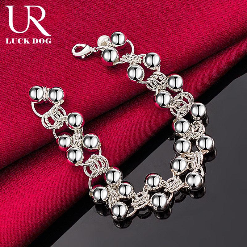 925 Sterling sølv runde glatte helperlearmbånd motesmykker