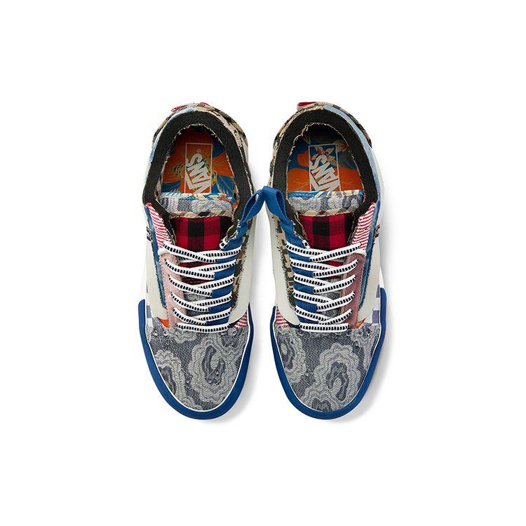 Vans Old Skool Series Cap Retro Casual Low-Top Skate Shoes Unisex sneakers Blue Multicolor VN0A4UUH2TC