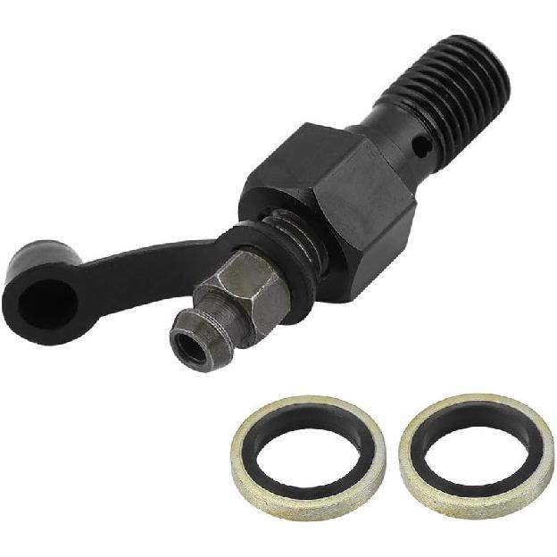 M10x1.25mm Motorcykel Bromscylinder Bromsok Luftningsskruv Banjobult Dammskydd