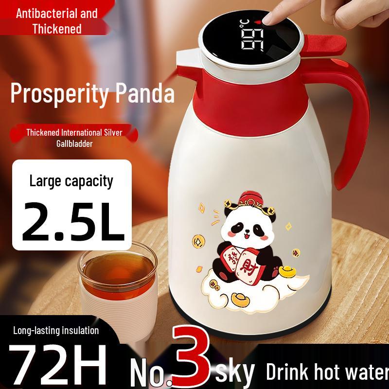 Large Capacity Insulated Thermos Flask with Glass Liner, 7-Hour Heat Preservation, Boiling Water Warming Pot, Hot Water Bottle for Home Use.