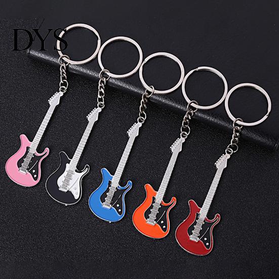 Key Holder Guitar Keychain Portable Multipurpose Multi-colors Gifts Heavy Duty Backpack Ornament Chain Metal Climbing Bag Bass Ring Pendant