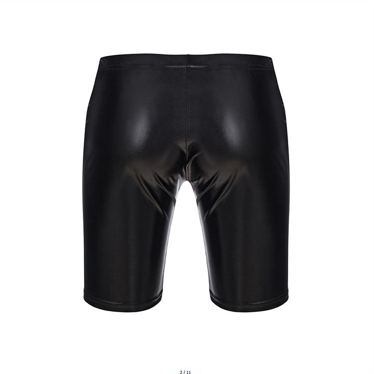 European & American Patent Leather Lingerie: Tight-fitting Pants, Shorts, Capris for Nightclub & Stage
