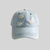 Korean Bowknot Flower Embroidery Baseball Caps Women Girl Cute Plum Outdoor Sun Visor Hats Adjustable Sports Peaked Cap