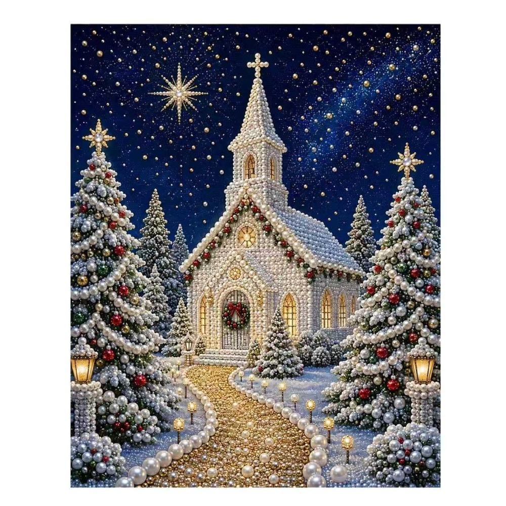 Nativity Scene Religious Pearl Painting Kit Sparkle Halloween Beaded Craft Set  Beginner
