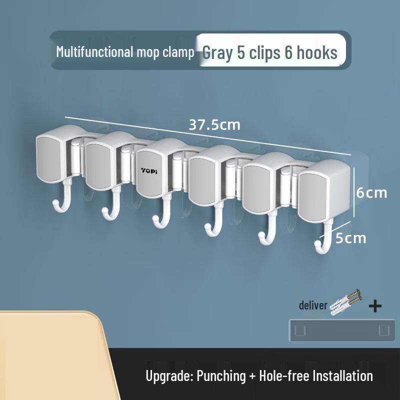 ZNMW Wall-Mounted Mop and Broom Holder