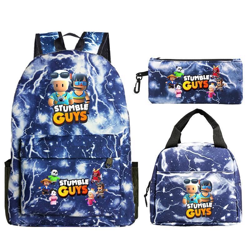 Game Merchandise Printed Children's Schoolbag Set Casual Backpack Three-piece Set