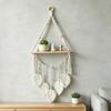 Boho Cotton Macrame Wall Hanging Shelf With Tassels Decorative Storage Rack Living Room Bedroom
