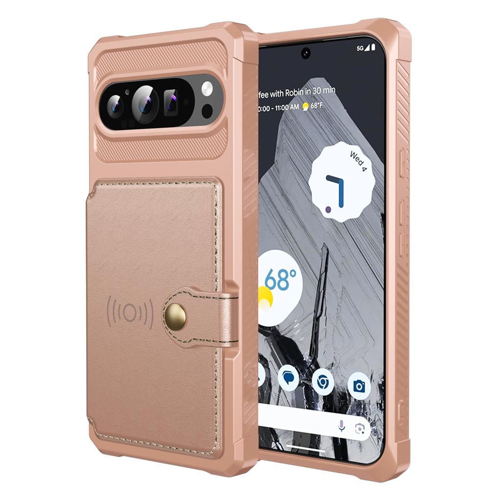 ZM03 For Google Pixel 9 Pro XL Case with Card Holder PU Leather+TPU Phone Back Cover
