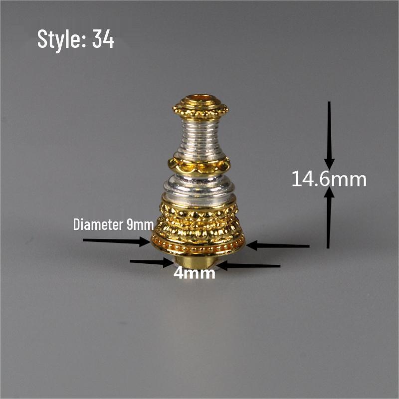 108-Bead Red Sandalwood & Passion Fruit Seed Silver Vajra Stupa Buddha Head Accessory