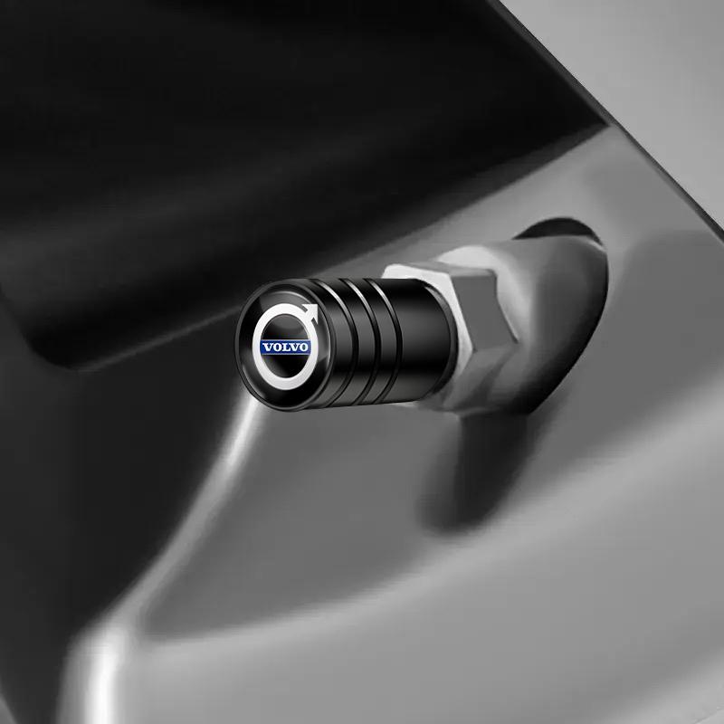 4Pcs Car Tires Wheel Valve Cap Cover Wheel Hub Center Sticker For Volvo XC90 V90 V60 XC60 V40 S80 S60 S90 C40 XC40 V70 XC70 C30
