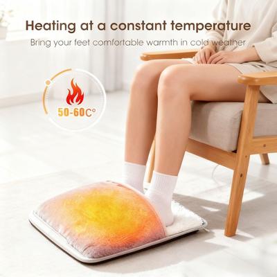 Winter Electric Foot Heating Pad USB Charging Soft Plush Foot Warmer Heater Improve Sleeping Household Washable Foot Warming Mat