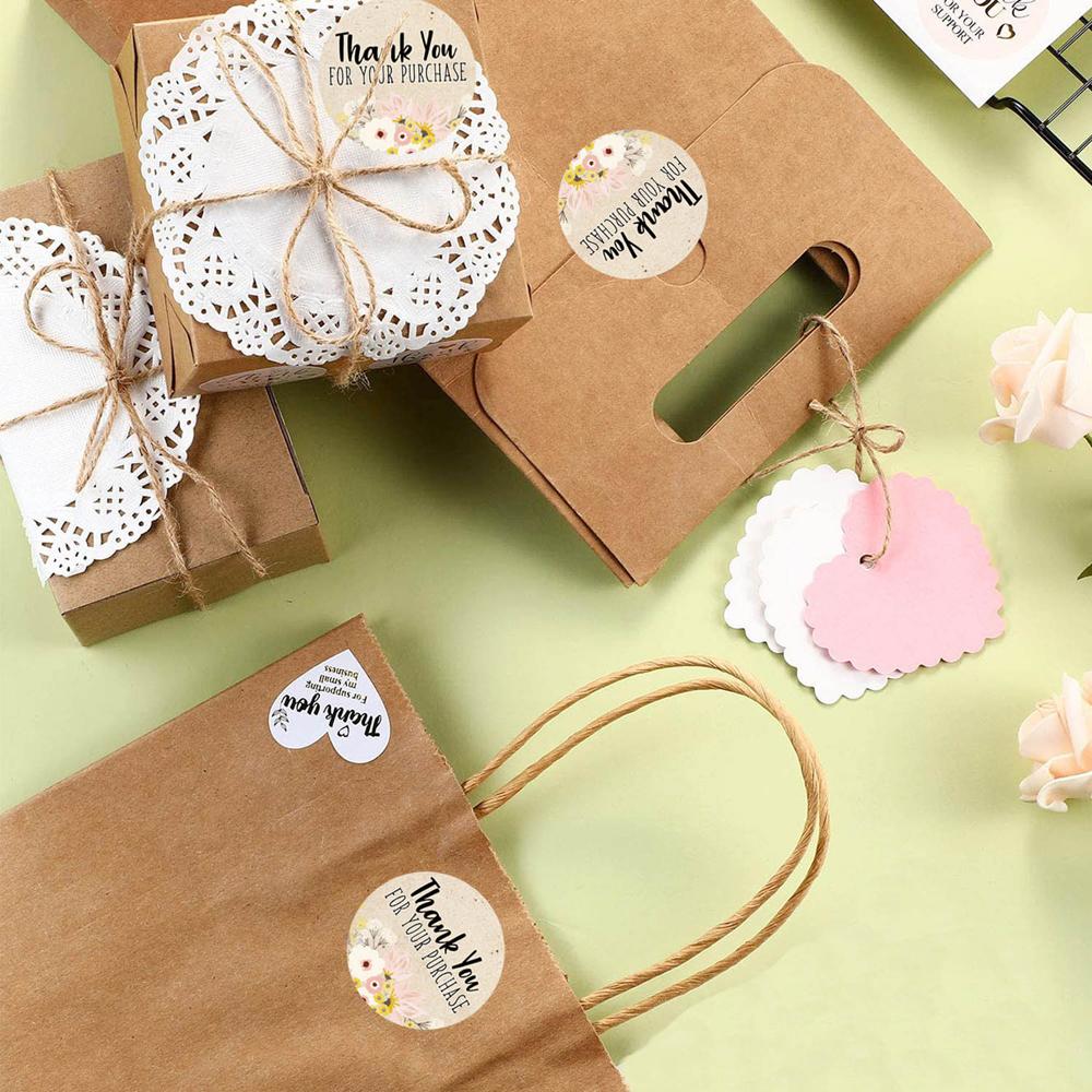 50-500pcs Thank You For Your Purchase Sticker Seal Label My Small Business Handmade Package Stationery Sticker Gift Scrapbook