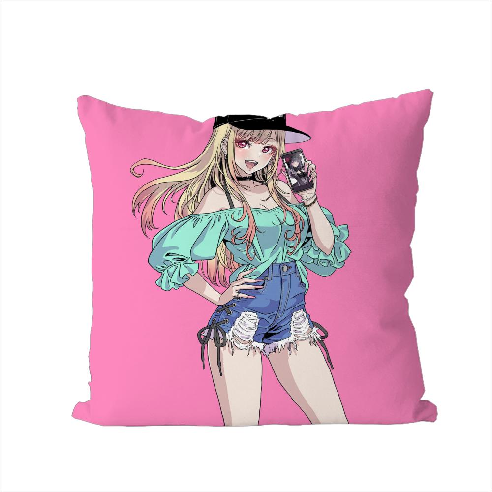 Kitagawa Marin Pillow Case For Car Sofa Decorative Home Doublesided Print Plush Square Throw Pillow Cushion Cover