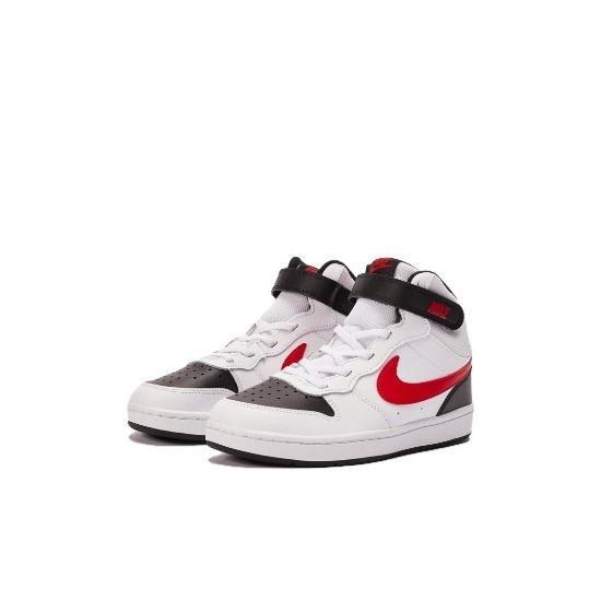 Nike Court Borough Mid 2 PSV White Black University Red CD7783-110