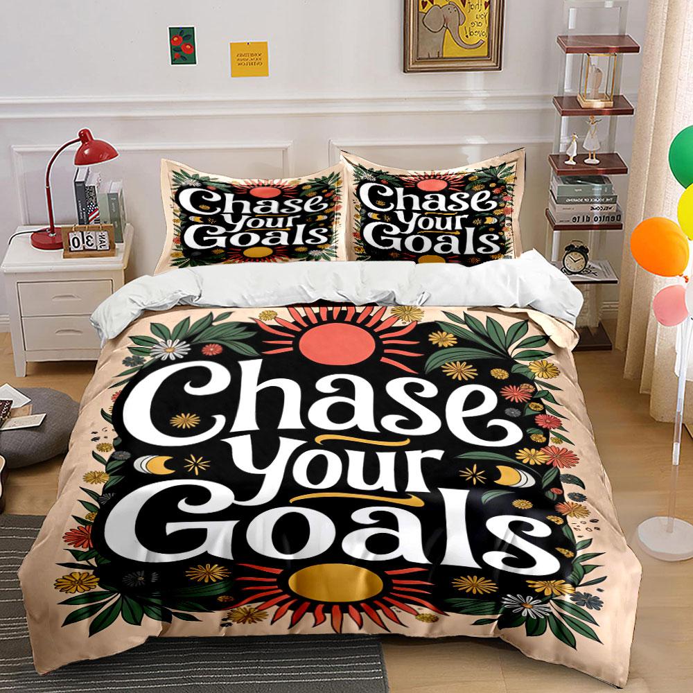 Sun, moon, flowers, text. Bedding sets Duvet cover sets Duvet covers Pillowcases(1 * Duvet Cover 2 * Pillowcases without duvet insert)