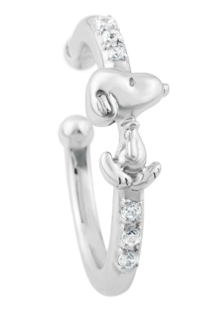 Limited Jewelry Case Set Snoopy Zirconia Ear Cuff 1P Single Ear Ear Clip Silver 925 PEANUTS Official Official Goods [Shinjuku Ginnokura] Non-piercing