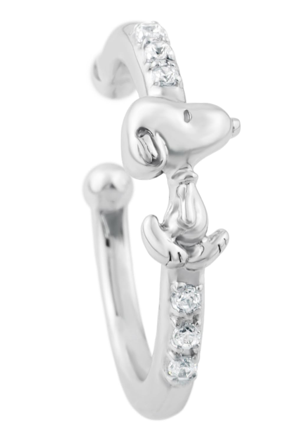 

Limited Jewelry Case Set Snoopy Zirconia Ear Cuff 1P Single Ear Ear Clip Silver 925 PEANUTS Official Official Goods [Shinjuku Ginnokura] Non-piercing