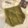 Female Spring and Autumn Ice Silk No Trace Double Pressure Naked Breathable Hip High Waist Underwear