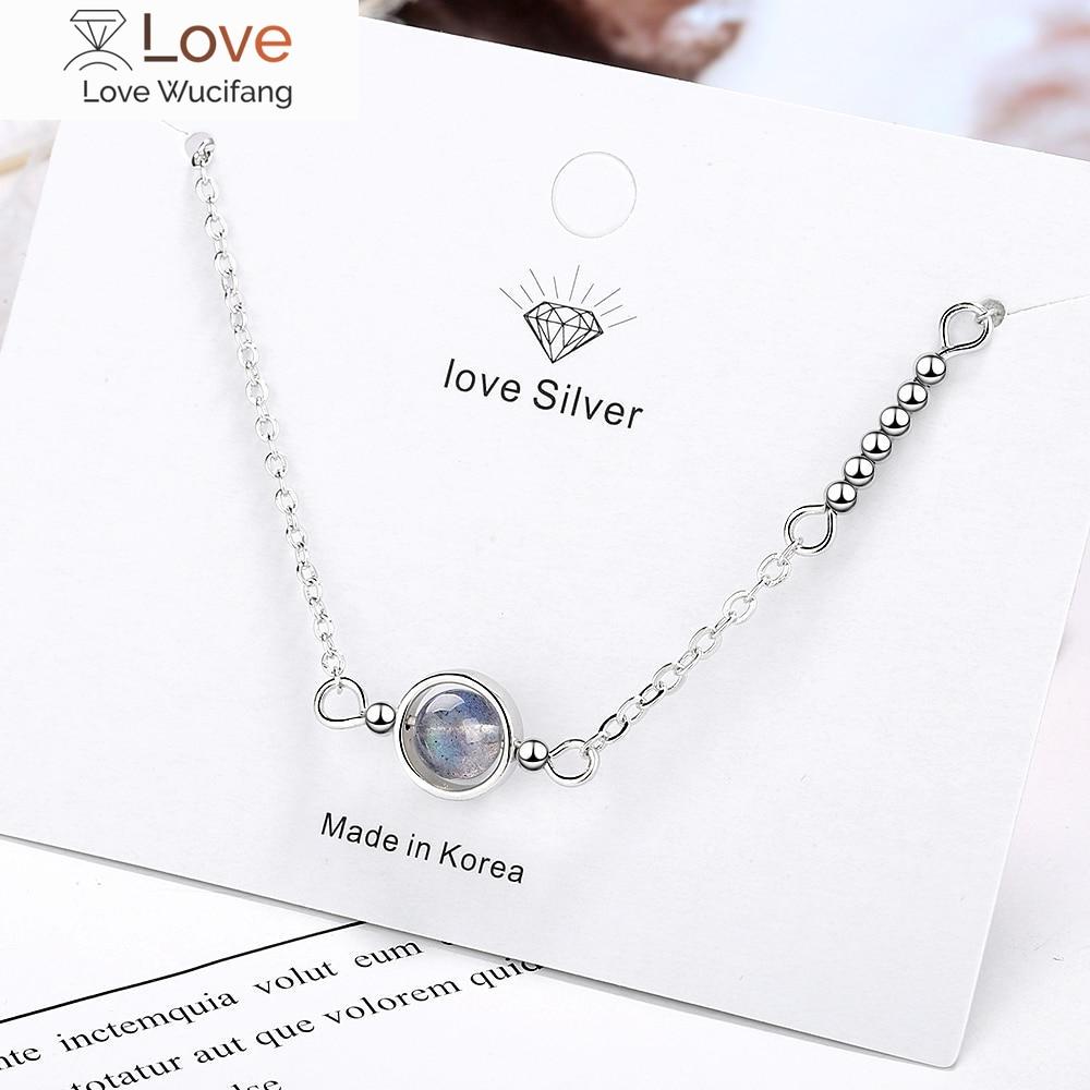 Handmade Moonstone Bracelet Circle Charm With Natural Crystal 925 Sterling Silver Beads Personalized Bracelets For Women